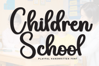 Playful Children School Font for Creative Learning Projects